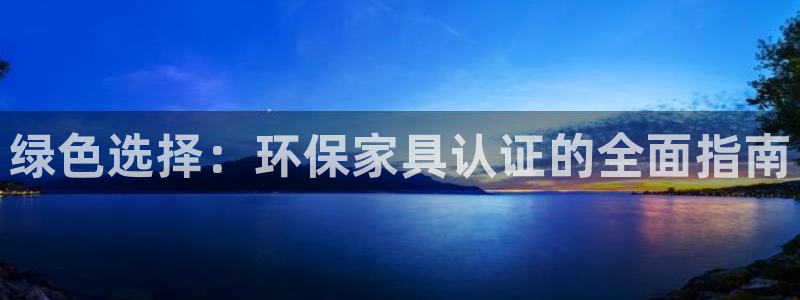 杏耀平台代理登录网址查询：绿色选择：环保家具认证的全面指南