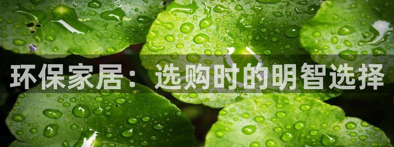 杏耀平台可以提款吗：环保家居：选购时的明智选择