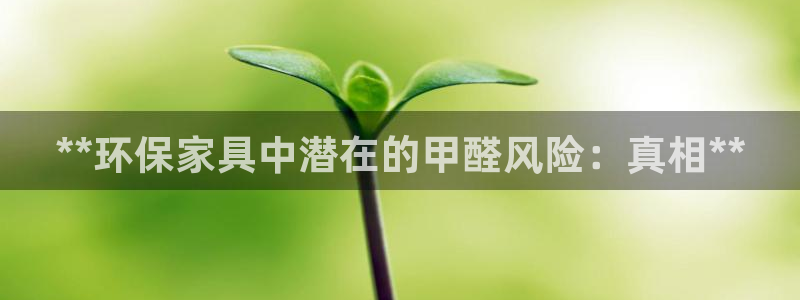 杏耀注册登录平台：**环保家具中潜在的甲醛风险：真相**