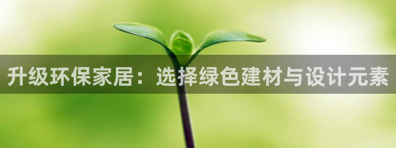 杏耀线路测速登录中心：升级环保家居：选择绿色建材与设计元素