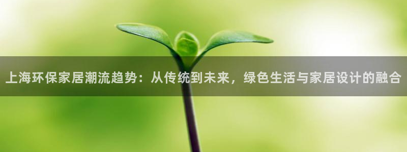 杏耀手机客户端：上海环保家居潮流趋势：从传统到未来，绿色生活